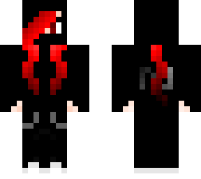 girl with red hair and black hoodie.