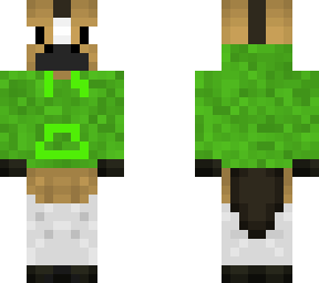 green hoodie horse