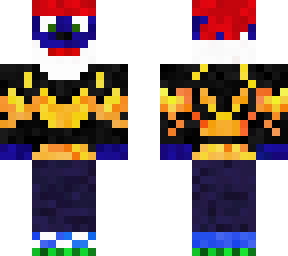 my minecraft skin in a flame hoodie