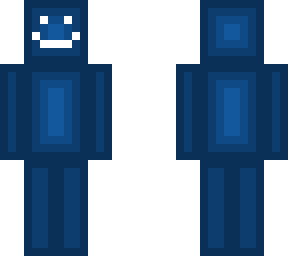 blue fade with smiling face