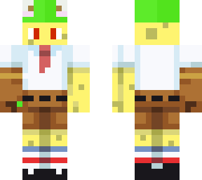 cute spongebob gauntlet + frog hat