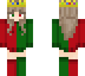 girl hoodie 2 colors w/ technoblade crown christmas colors
