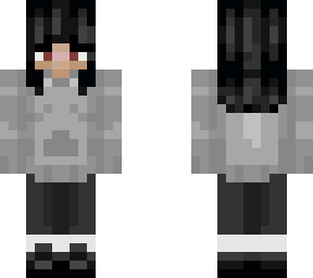 gray hoddie girl