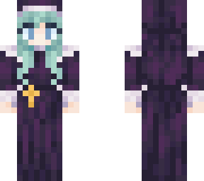 green haired nun