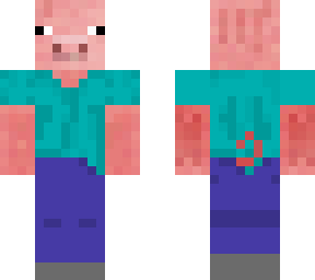 pig with steve clothes