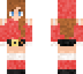 christmas santa girl skin