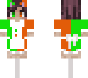 mint orange maid dress :)