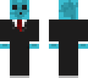 slime azul con traje re fachero