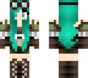 teal hair steampunk