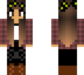 fall  tomboy/girl black flower