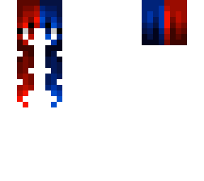 female hb - red & dark blue split