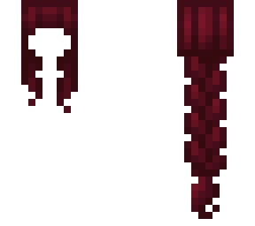 maroon long braid hair base