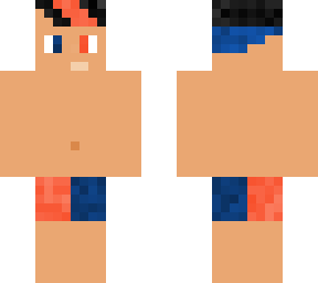 red blue swimming suit