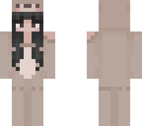 bear hoodie // fair skin, black hair