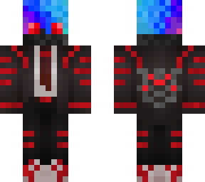 hunter in a suit and his horns red blood