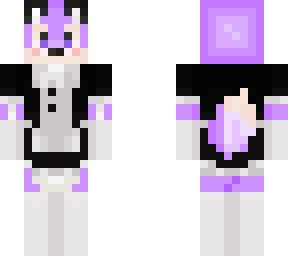 my fursona, kai (purple femboy fox maid)