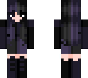 purple and black girl
