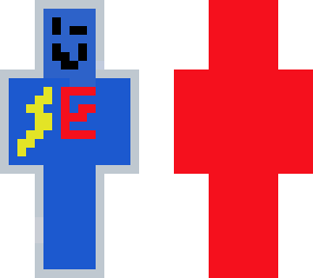 blue funny skin.