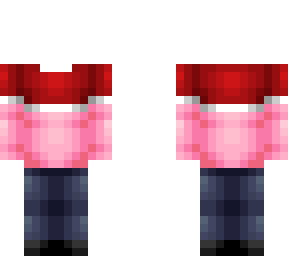 red pink christmas sweater outfit base