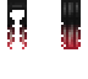 black to red ombre hair base