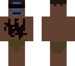 cave man with robot eyes
