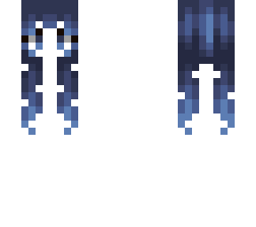 female hb - dark frost blue pigtails