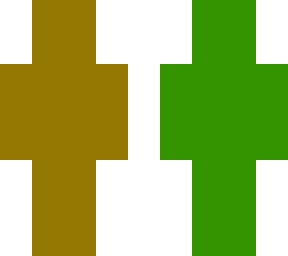 green and red