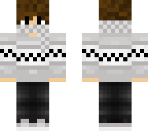 light grey/ white christmas sweater boy
