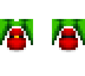 ob - long green cape w/ red dress