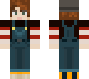 really cool emo skater dude with overalls