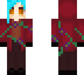 a red outfit