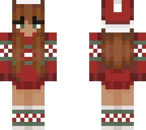 christmas brunette girl outfit :)