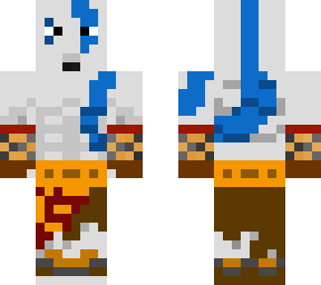 kratos from gow with blue markings