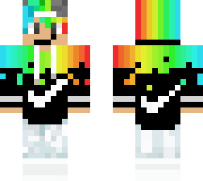 rainbow neon nike boywith smile
