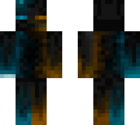blue and yellow enderman