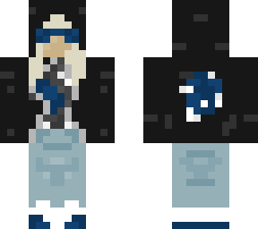 blue girl matching skin