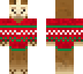 brown llama in christmas sweater
