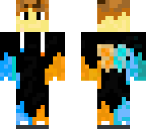 cool blue and fire boy