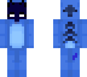 covidkat's character in stitch onesie