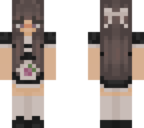 strawberry black/white maid, tanned skin