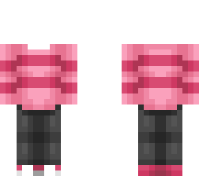 striped sweater outfit base pink