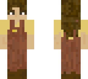 golden overalls girl