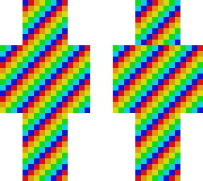 rainbow pixel skin