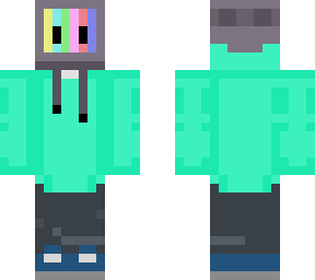 tv head (cyan hoodie)