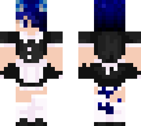 horse blue maid outfit