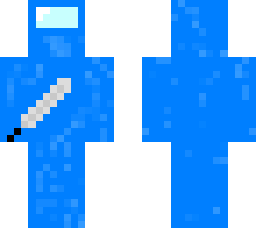 blue among us with blade