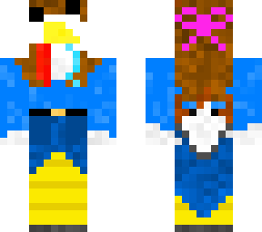girl noob chicken with hair accessories