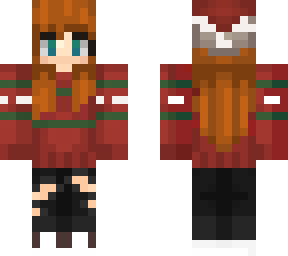 mujer minecraft navidad