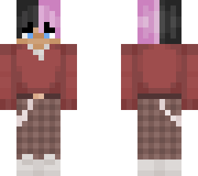 pink and black haired boy