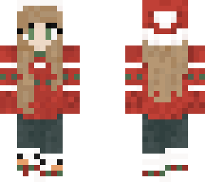 retexture of christmas sweater w/ snowman socks